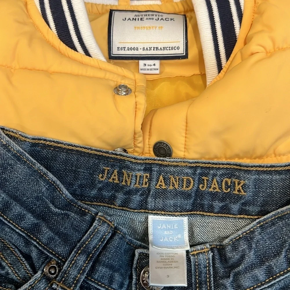 Janie & Jack Boys Outfit Bundle Vest and Jeans